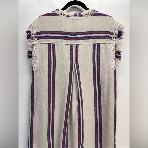 Faherty Baja Beach Tunic Dress in French Rose Baja Stripe Sz M Coastal Beachy - Picture 10 of 15